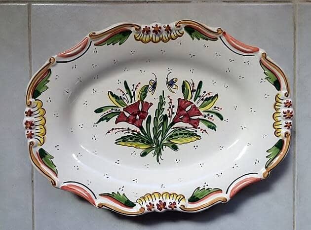 Bandeja Boton De Ceramica Artesana De Biar 