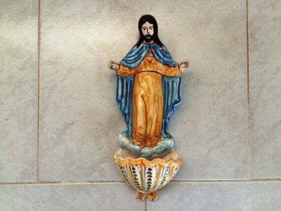 Benditera Sagrado Corazon De Ceramica Artesana De Biar 2 570x428 
