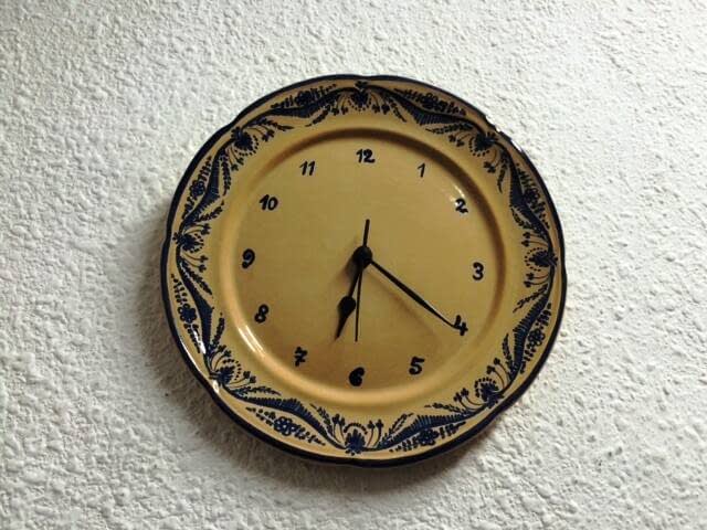 Reloj Plato De Ceramica Artesana De Biar 2 